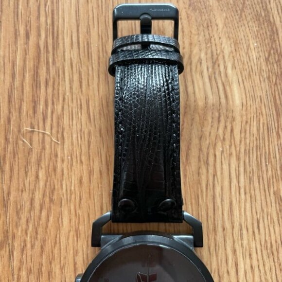 Vescal black leather watch mens - Picture 5 of 7